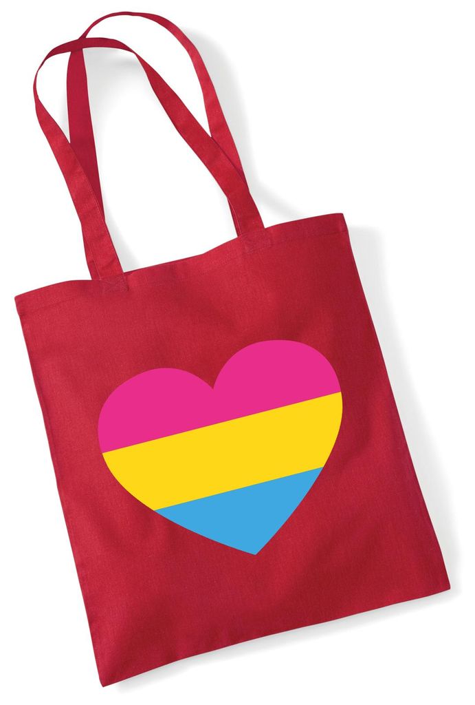 Huuraa Jutebeutel Panuell Pride Flagge LGBTQ Herz 10 Liter Classic Red Baumwolle Tasche Geschenkidee