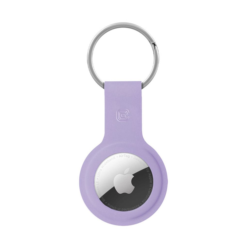Crong Silikonhülle mit Schlüsselring - Etui ochronne brelok do Apple AirTag (fioletowy)