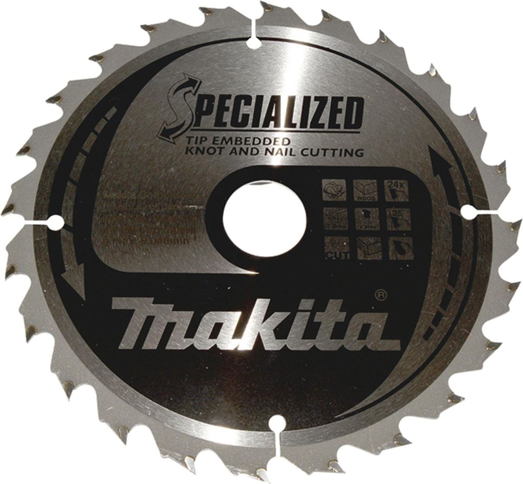Makita Sägeblatt SPECIALIZED 190x30x24Z, Zahnwinkel 23°, Produktbild 