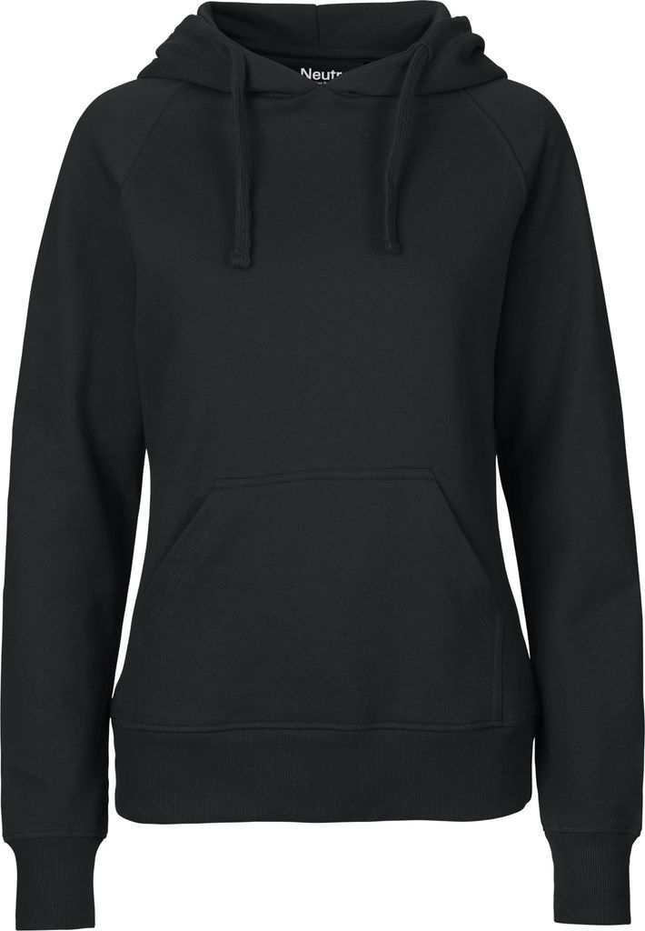 Neutral O83101 | Damen Hoodie / Kaputzenpulli / 100% Fairtrade-Baumwolle - Farbe: Black - Größe: XS