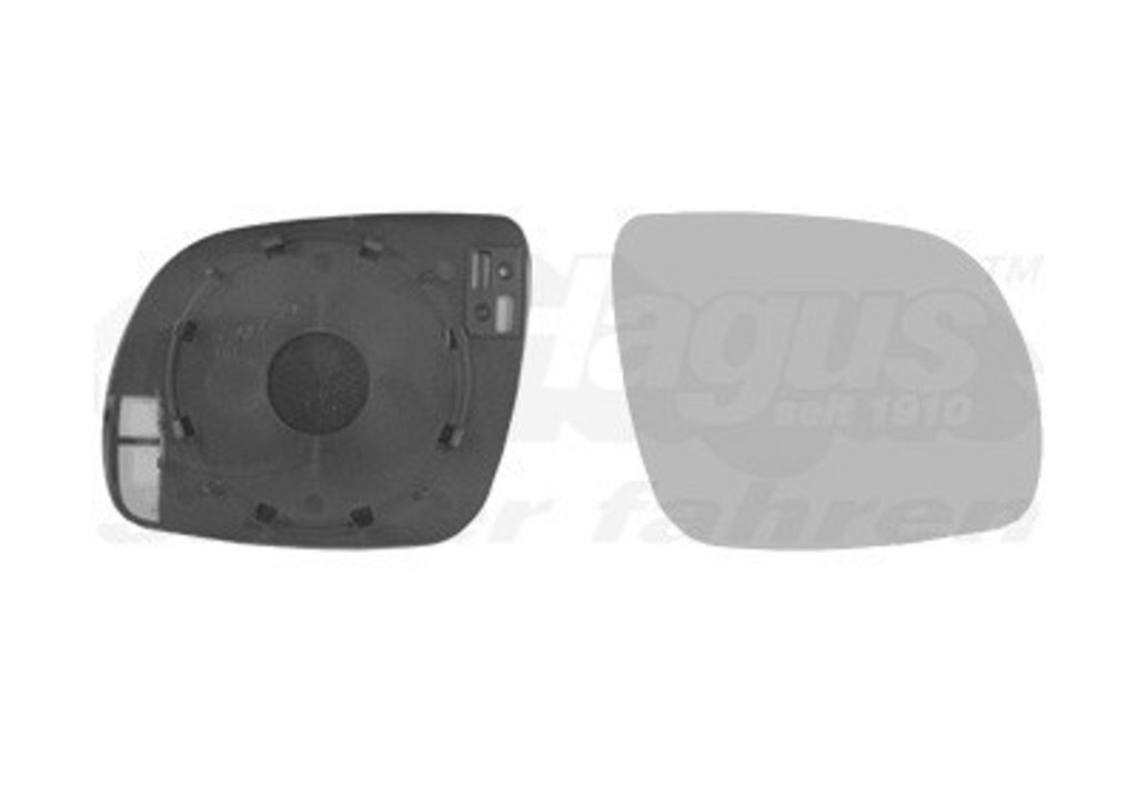 VAN WEZEL Spiegelglas Außenspiegel Rechts für SKODA Fabia I Combi (6Y5) Konvex Unbeheizt 7625832