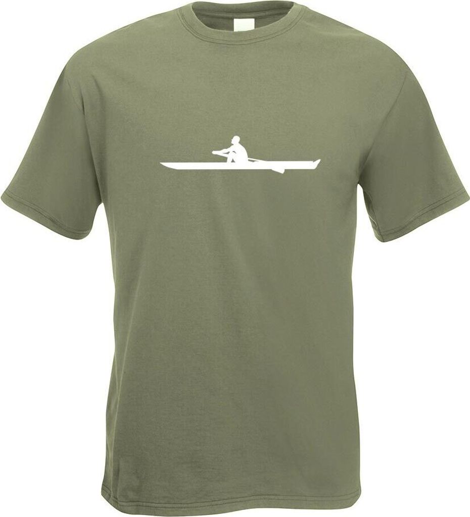 Kiwistar - T-Shirt - Olive - Rudern Ruderboot Ruderer Motiv Bedruckt Funshirt Design Print - mit Motiv Bedruckt - Funshirt Design - Sport - Freizei...