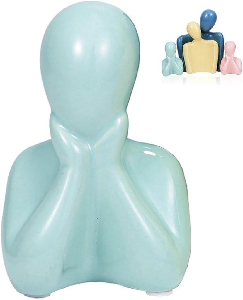 Vaisselle en céramique verte anti-rayures pour 4 personnes, durable