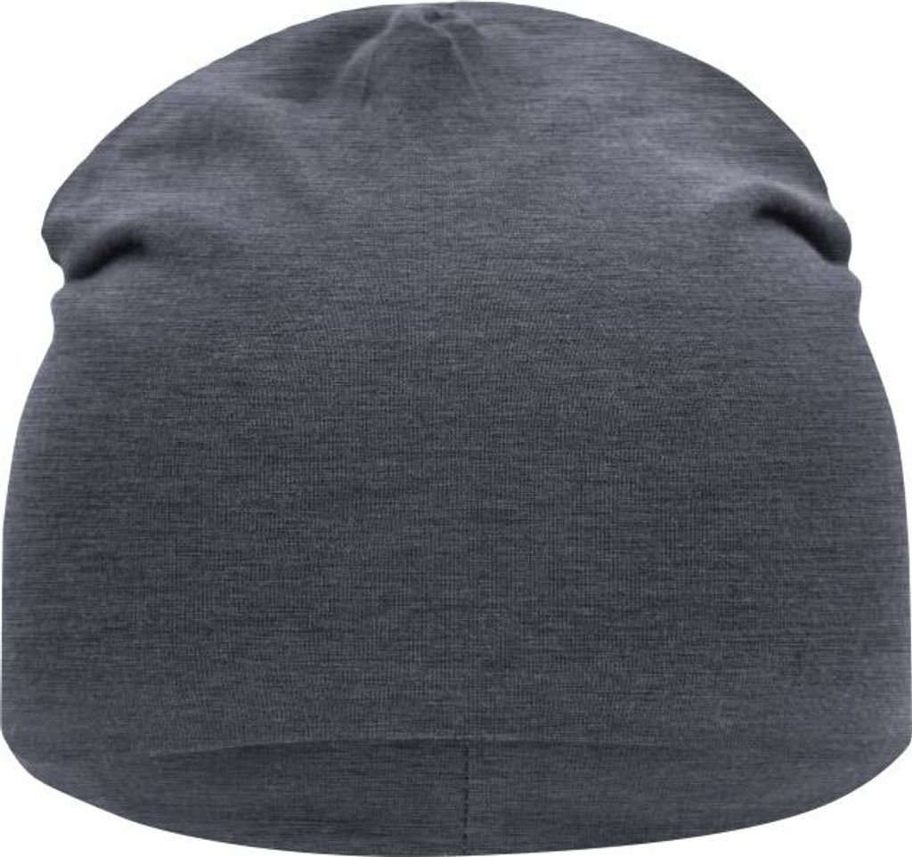 Jersey Beanie Aus hochwertigem Single-Jersey black-melange, Gr. one size
