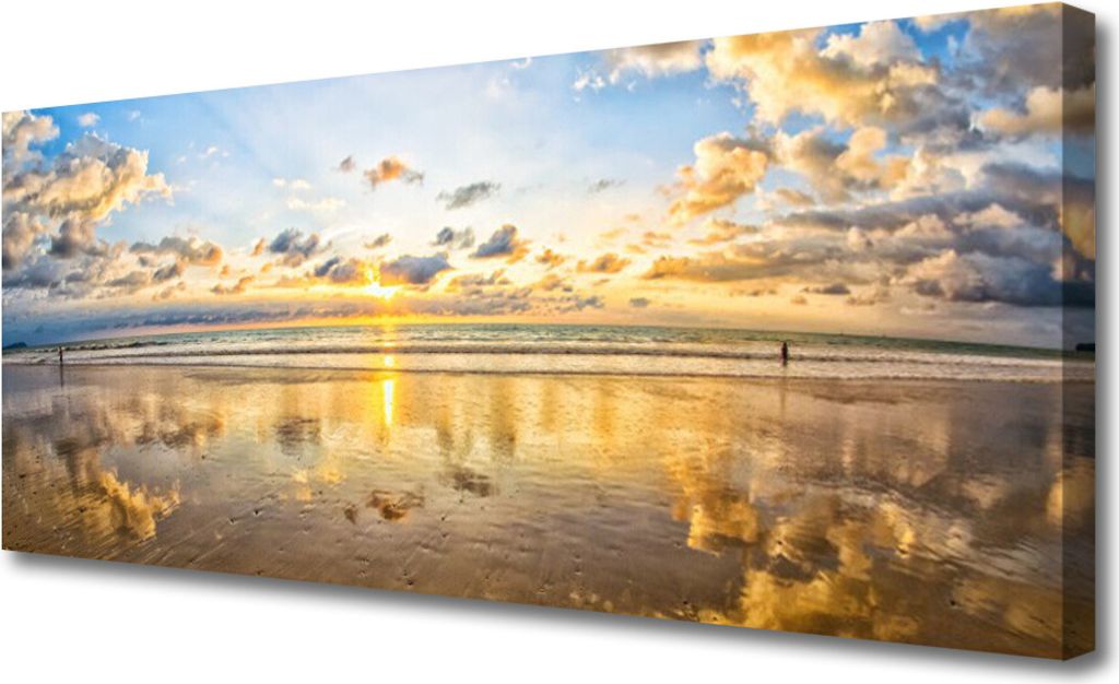 Tulup Leinwand-Bilder 125x50 Wandbild Canvas Kunstdruck Meer Landschaft