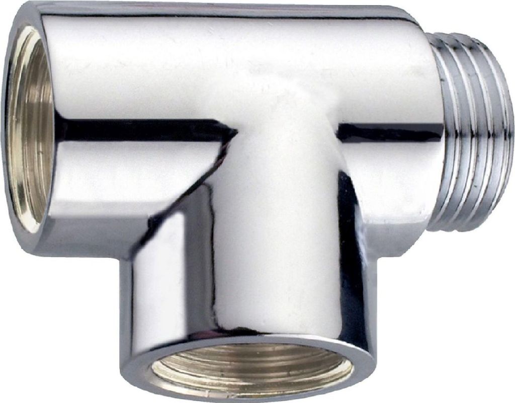 Cornat T-Stück messing verchromt 1/2 Innen- und Produktbild 