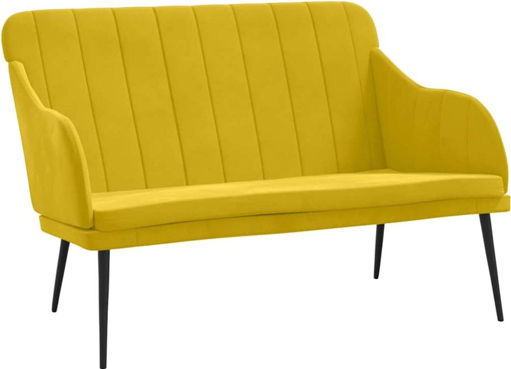 vidaXL Sitzbank Gelb 110x76x80 cm Samt