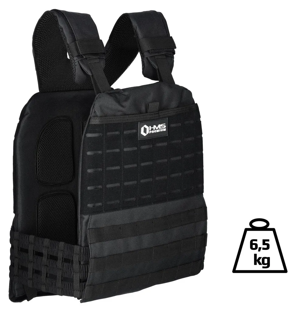 Gilet de lestage tactique 6,5 kg HMS Premium TKO07 réglable et noir
