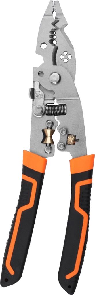 Multifunktionale Abisolierzange Professionelles Abisolierwerkzeug Tragbarer elektrischer Kabelschneider Elektriker Crimpzange mit Metallverriegelun...
