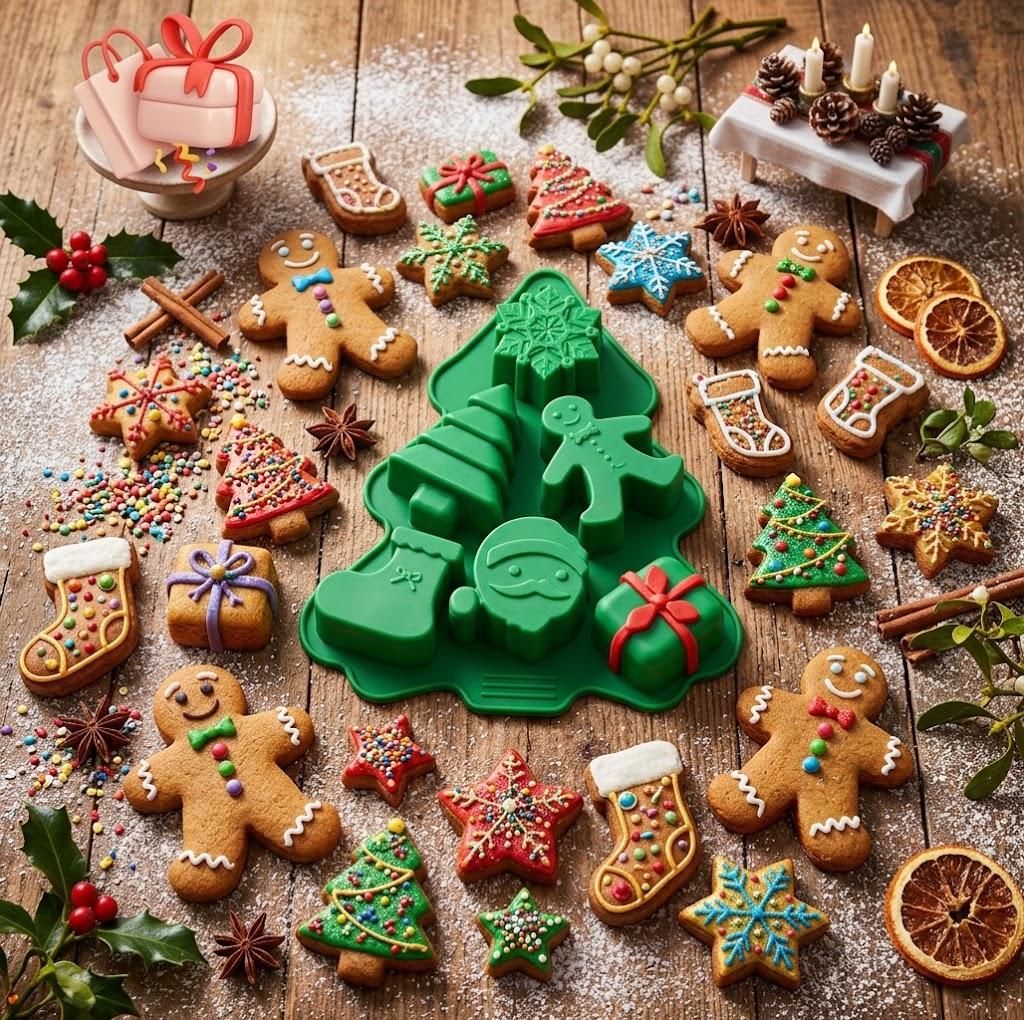 GKA XL 3D Silikon Backform Weihnachten Advent Tannenbaum Produktbild 