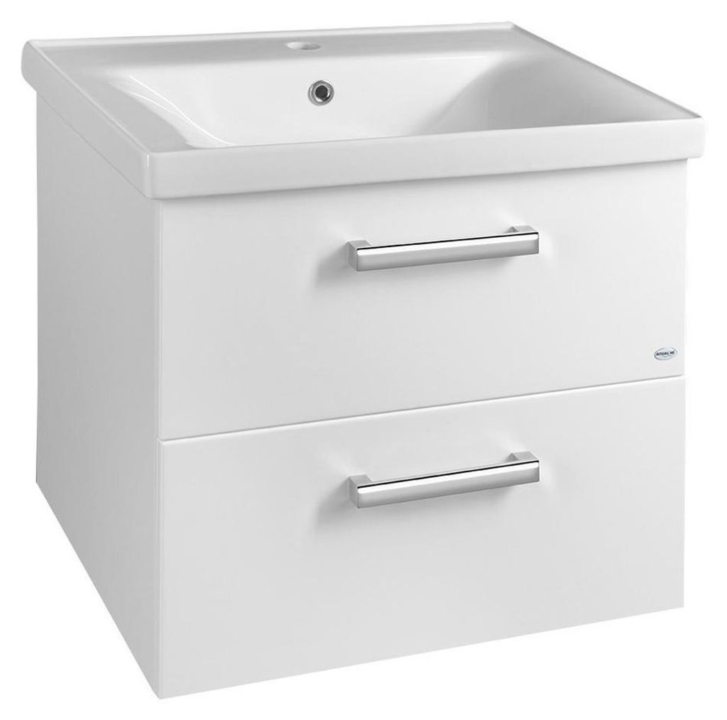 Aqualine VEGA Unterschrank 62x50x43,6cm, 2x Schublade, Weiß