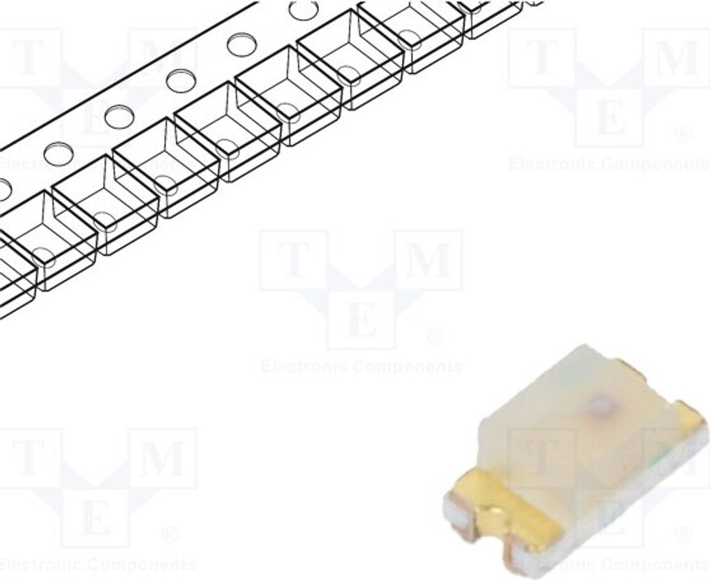 5x LED 2,8÷10mcd SMD 0603 2,1÷2,6V 1,6x0,8x0,6mm 170° rot 20mA S-C191 LED-Dioden
