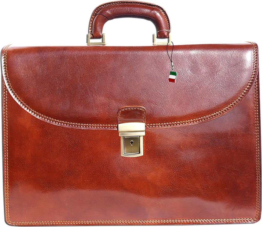 Florence Leder Tasche Aktentasche Businesstasche Umhängetasche braun OTF151N