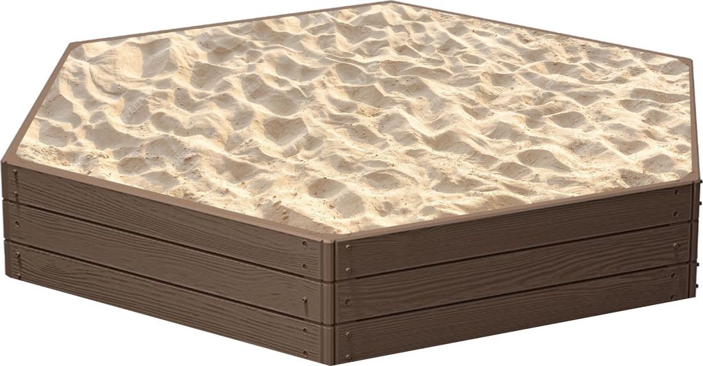 Bac à sable jardin imitation bois 148x129x25 cm brun Image du produit 
