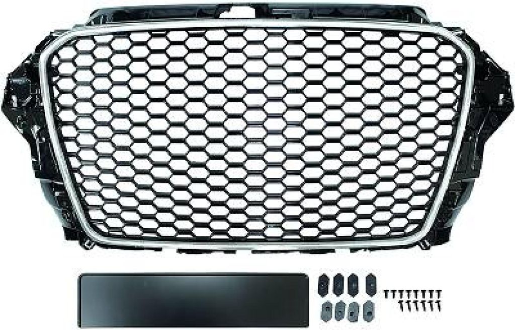 DIEDERICHS 1033340 Kühlergrill Frontgrill für AUDI A3 Sportback (8VA, 8VF) Chrom/Schwarz