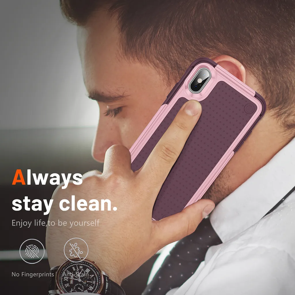 Custodia Protettiva iPhone XS Max Grado Militare 2in1 Rosa - 8