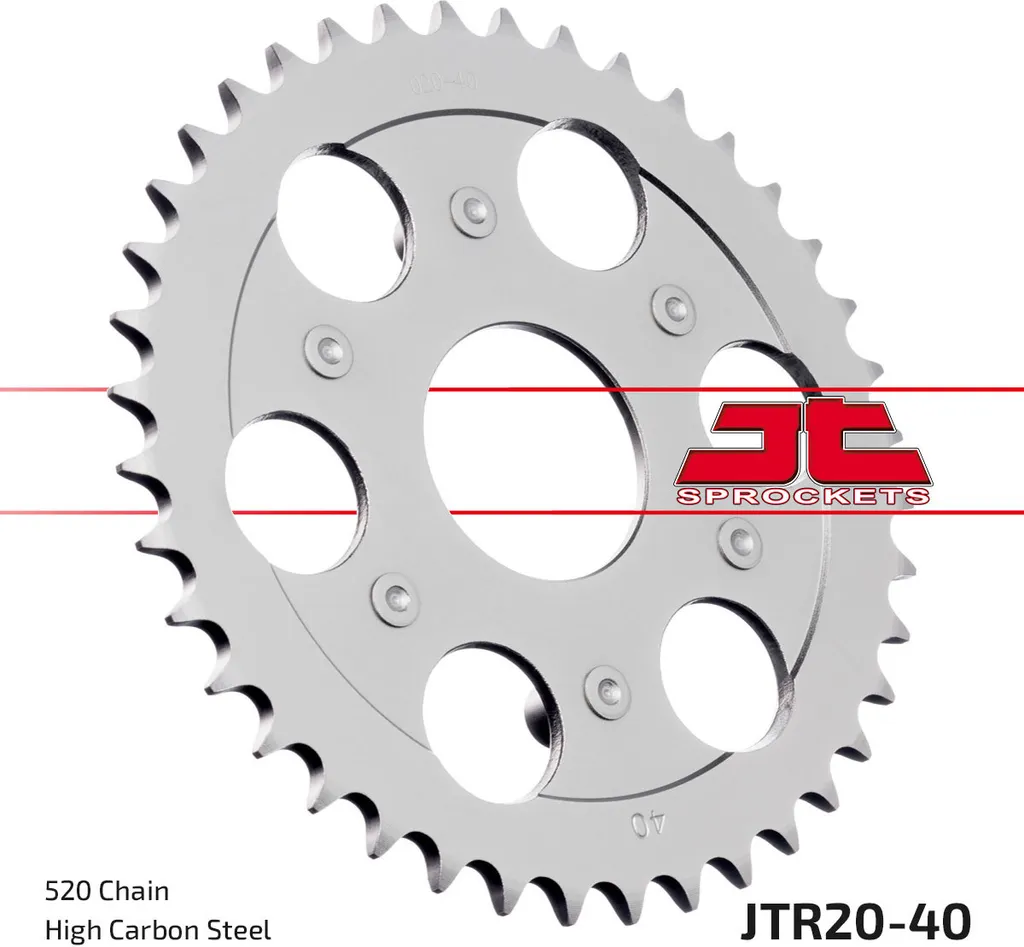 Couronne arrière moto 40 dents pas 520 - Diamètre 58mm JT Sprockets