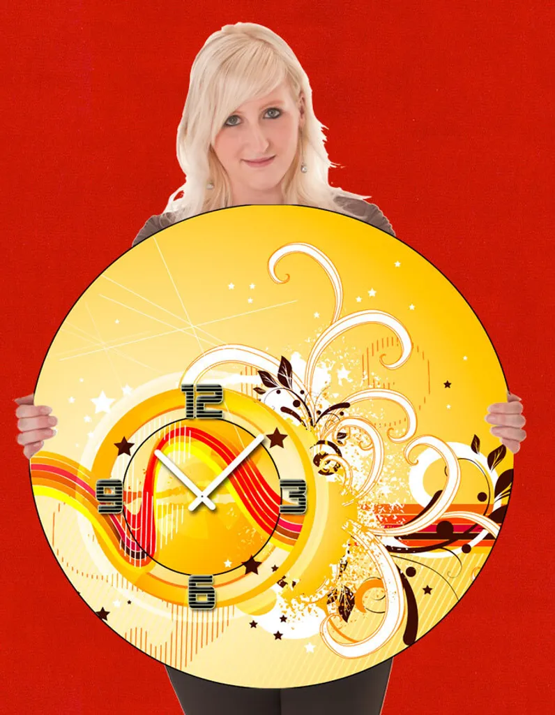 Orologio Parete Silenzioso Dixtime 5074 - Alluminio Dibond 50cm Design