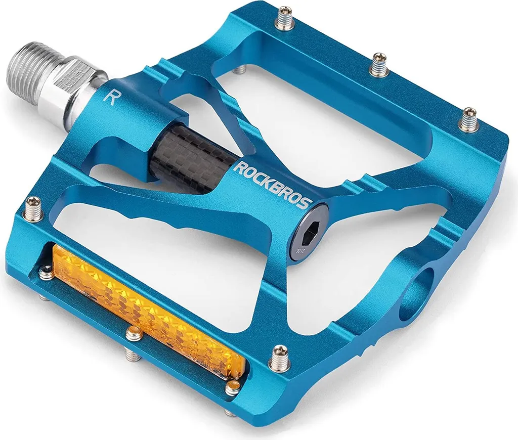 Pédales de VTT Plates Bleu en Aluminium 9/16 pour Cyclisme Tout-Terrain