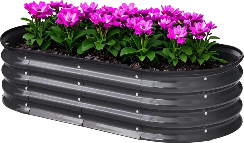 Potager de jardin anti-nuisibles et résistant aux chocs 195 cm en acier