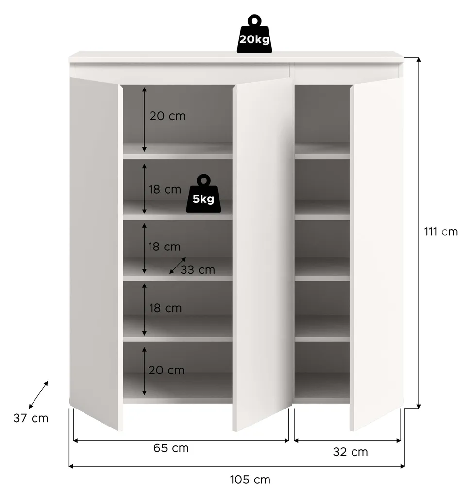 Buffet Scarpa 3 portes blanc : solution pour optimiser votre petit salon - 4