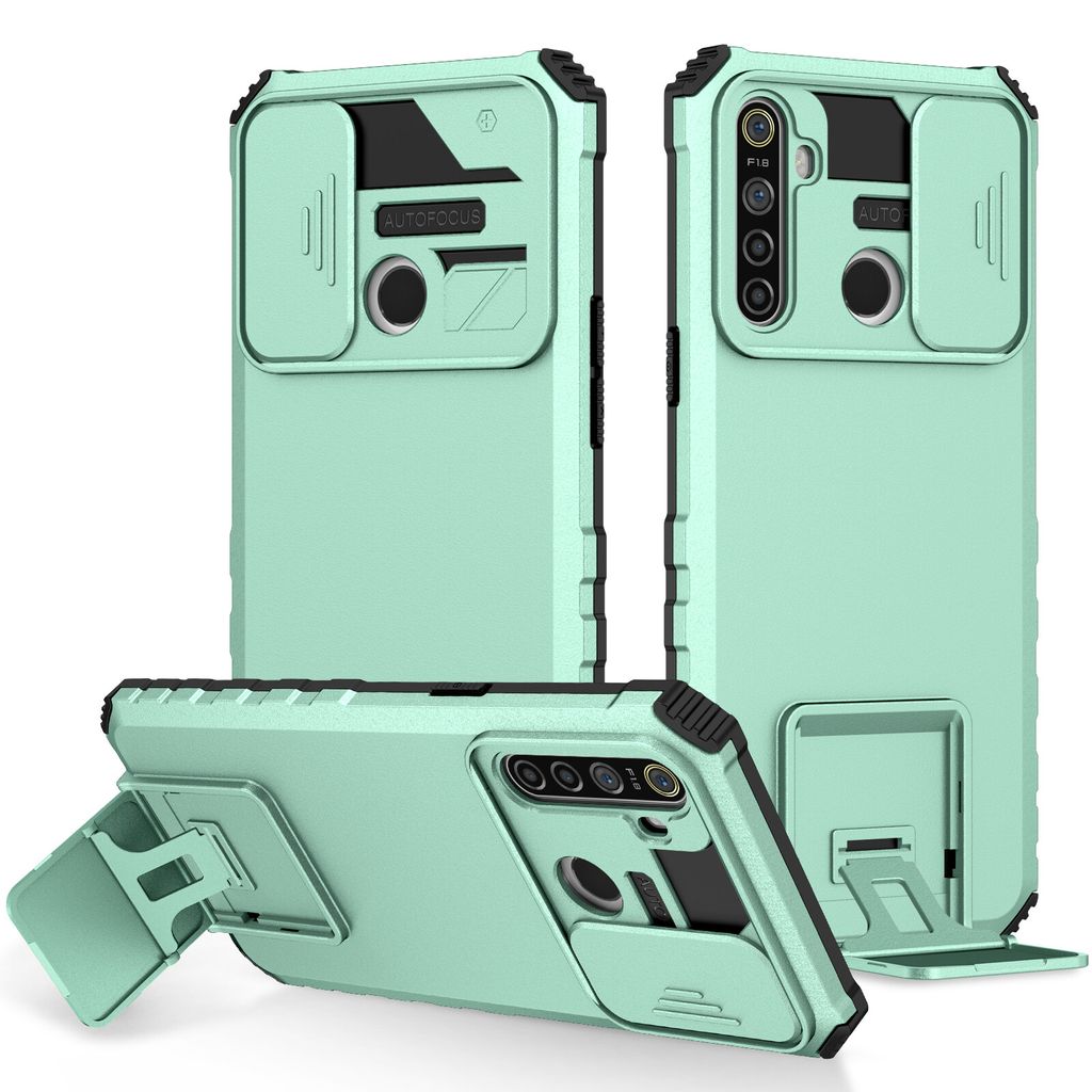 MaiJin Hülle für Oppo Realme 5 / Realme 5i 2 in 1 Hybrid Dual Layer