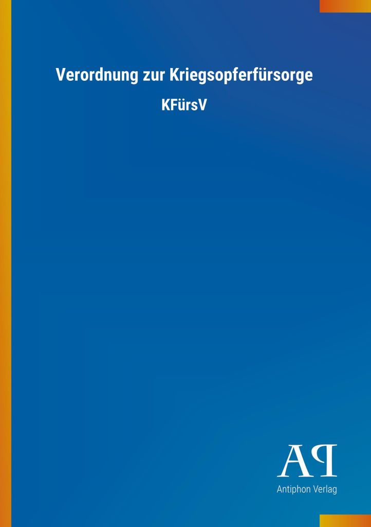 Verordnung zur Kriegsopferfürsorge