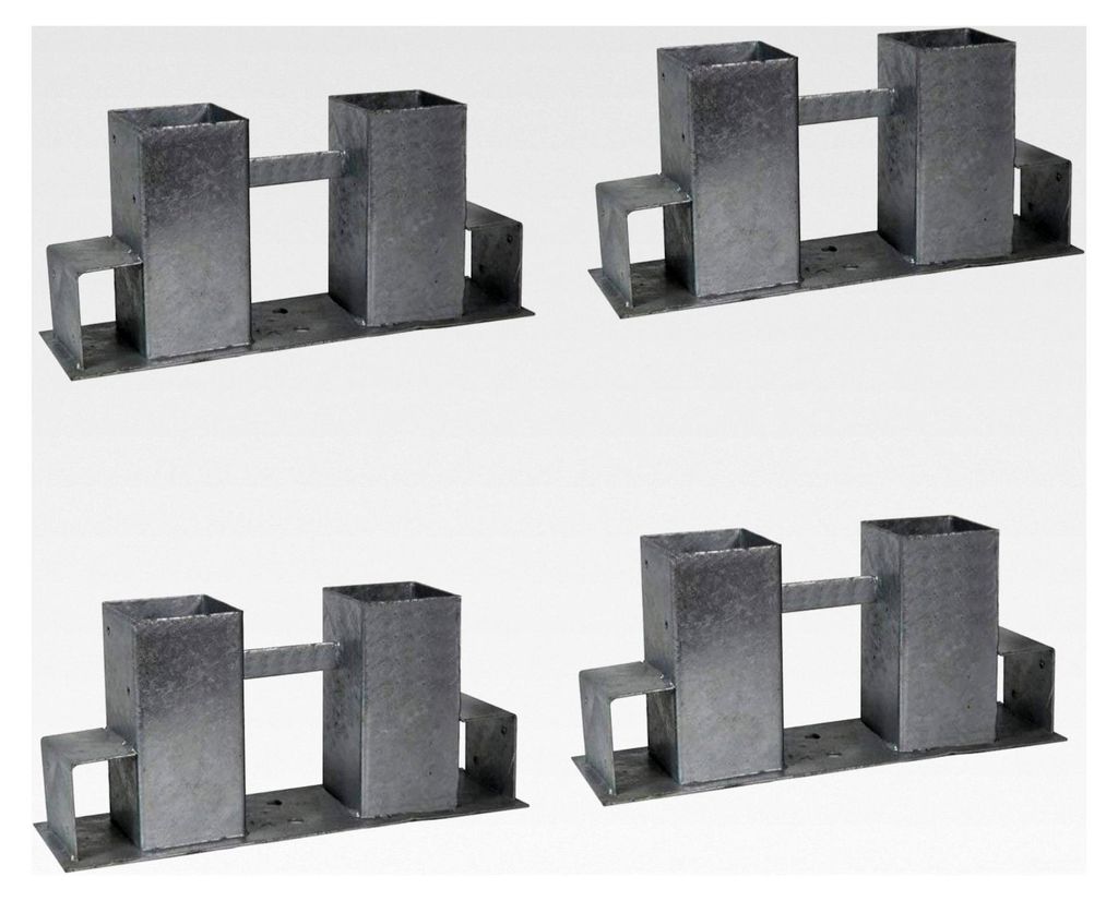 4x Holzstapelhilfe feuerverzinkt für Kanthölzer 70x70mm / 40x60mm