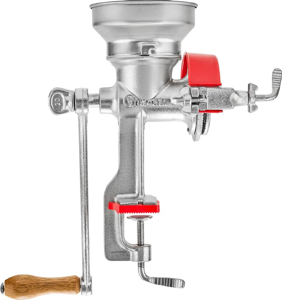 Victoria 30018 Getreidemühle Manuelle Gusseiserne Handmühle Mahlen von Kaffee Mais Einstellbare Chrom