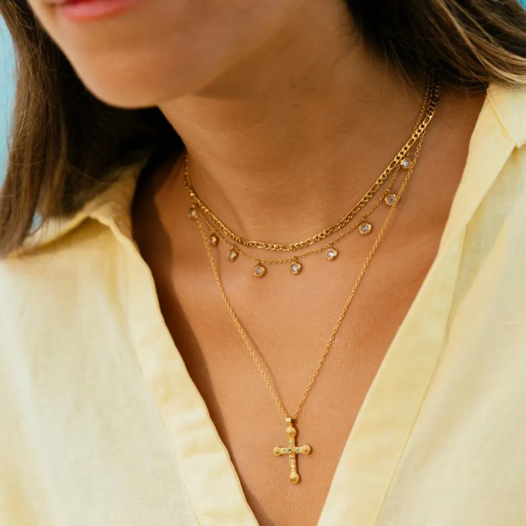 Collier ajustable Ao Ojnn76G - Finition premium et design géométrique