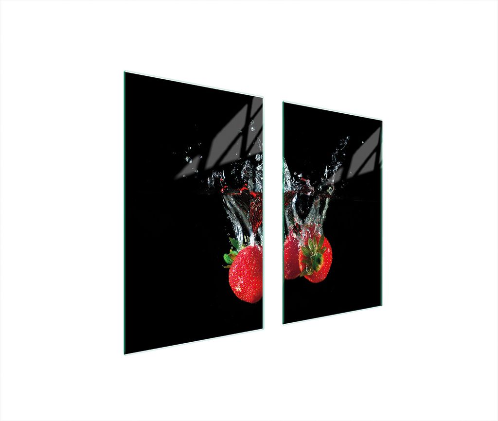 Glasschutzplatte Für Herd 75X52 Erdbeeren