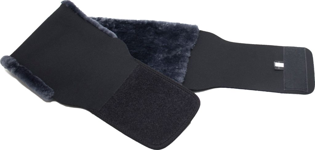 Neopren Lammfell Nierengurt Nierenwärmer für Motorrad Vespa und Moped Damen und Herren XL Schwarz/Anthrazit