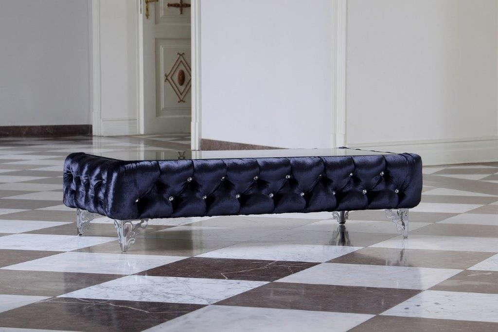 Designer Couchtisch Glastisch Tisch Chesterfield Leder Design Luxus Tische Sofa