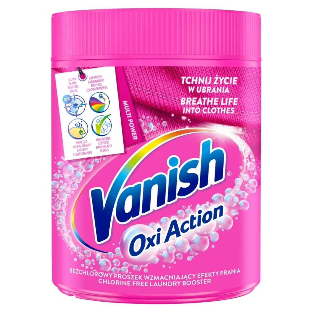 Vanish Oxi Action proszek do tkanin różowy 470 g