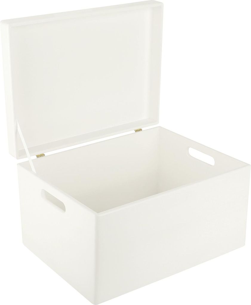 Creative Deco Boite de Rangement en Bois Blanc 40 x 30 x 24 Image du produit 