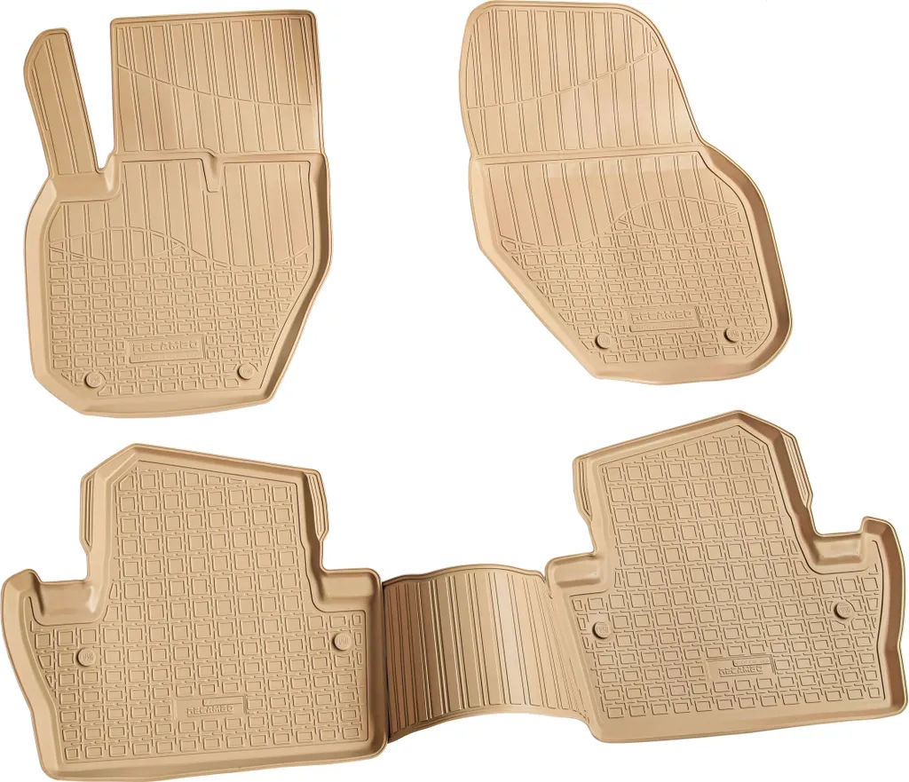 Tappetini 3D Gomma Volvo V60 2010-18 Beige | Antiscivolo Bordo Alto