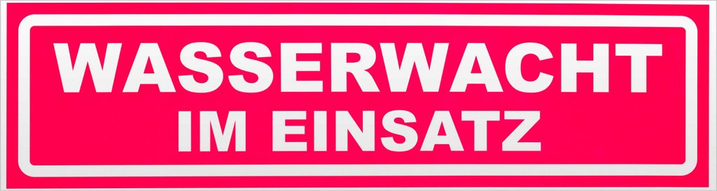 Kiwistar Wasserwacht im Einsatz invertiert Magnetschild Schild magnetisch - 20cm Neonpink - Magnetfolie für Auto PKW Kfz