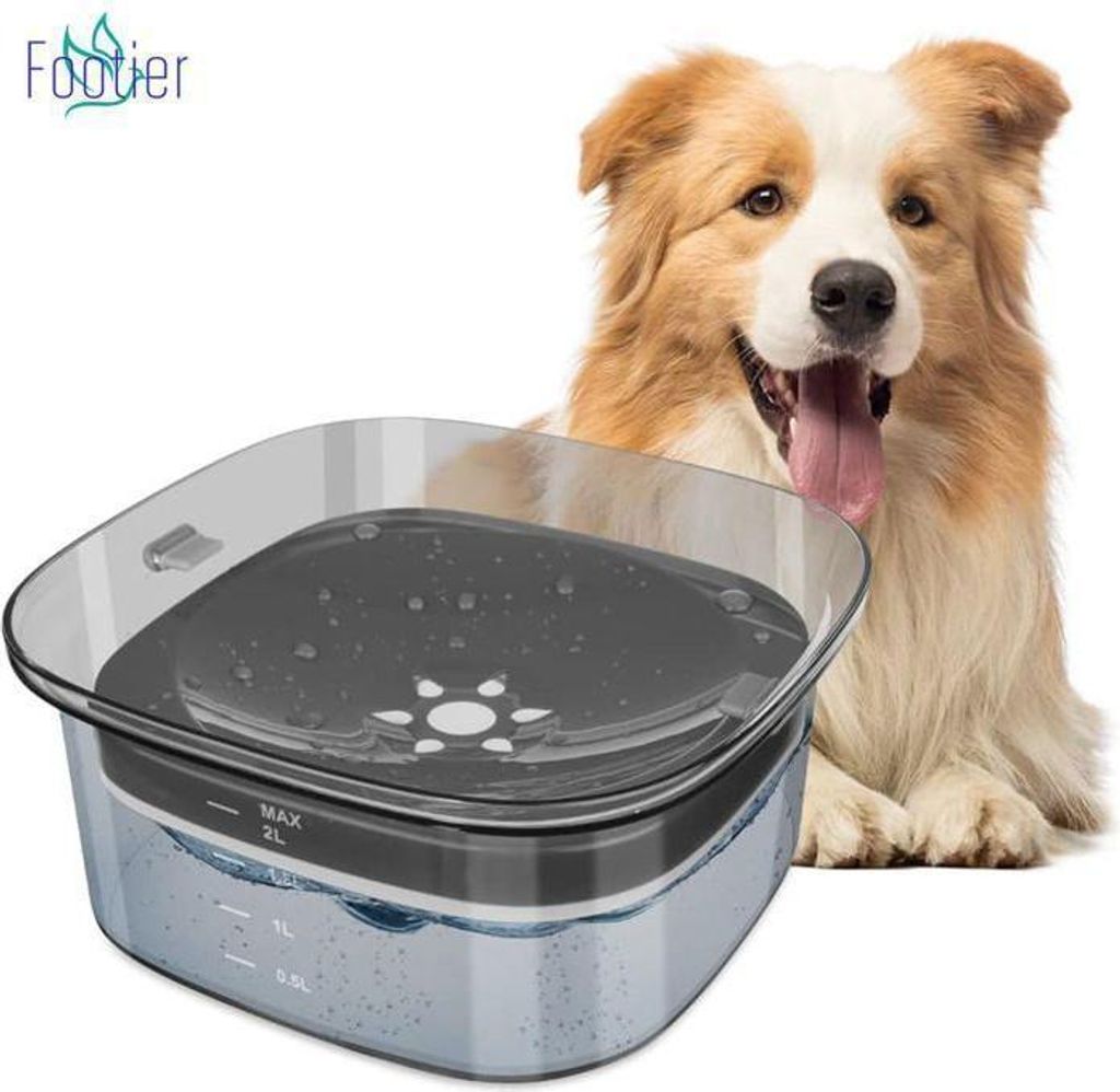 Spritzfester Hundenapf, schwimmender Wassernapf für Hunde, tropffreier Reisenapf für Hunde – großes Fassungsvermögen