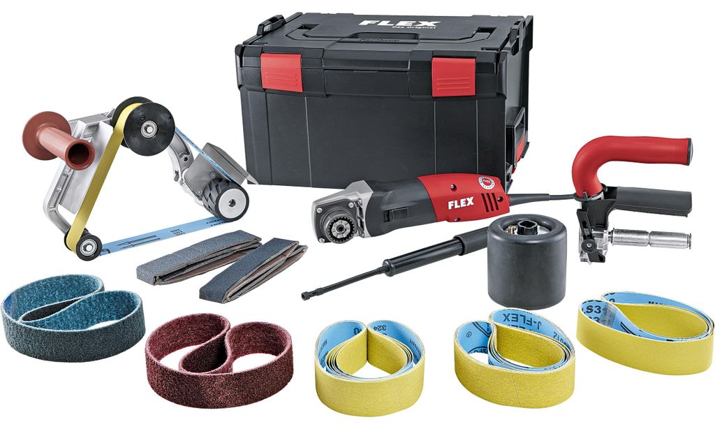 Flex BSE 14-3 INOX Set, Schwingschleifer, Schwarz, Rot, Produktbild 