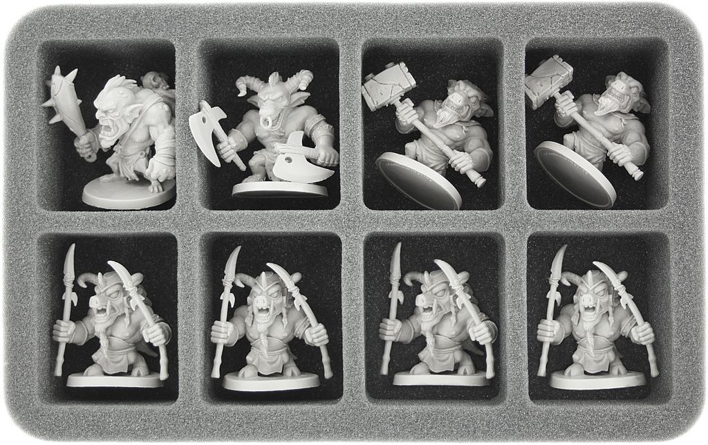 HS050AQ02 50 mm Half-Size Schaumstoff für 8 große Arcadia Quest Figuren