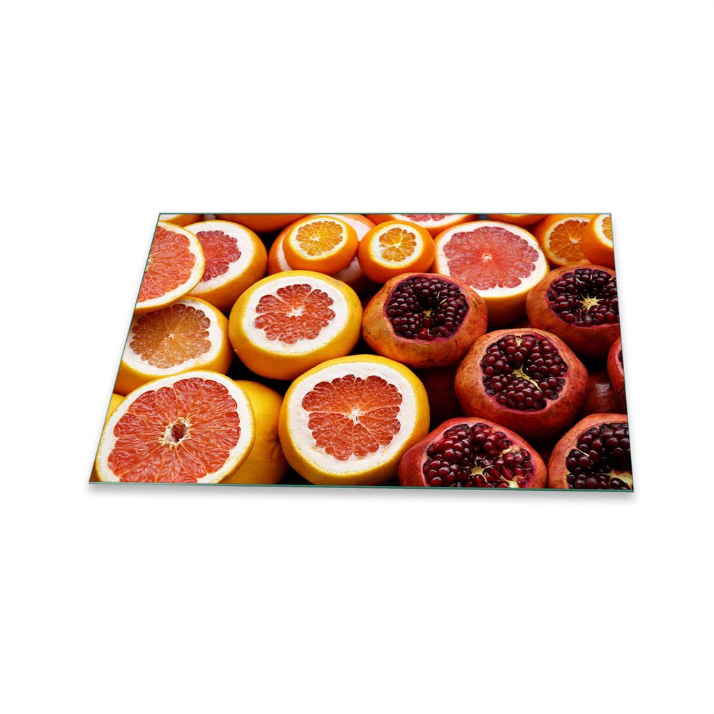 Herdabdeckplatte Glaskeramik 1 Teilig 80x52 Obst Rot Abdeckung Glas Spritzschutz Deko