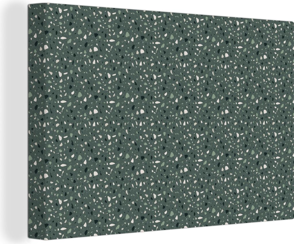 OneMillionCanvasses - Leinwandbilder - 140x90 cm, Lehm - Muster - Terazzo, Wandbilder Kunstdruck Wanddekoration - Foto auf Leinwand - Gemälde au...