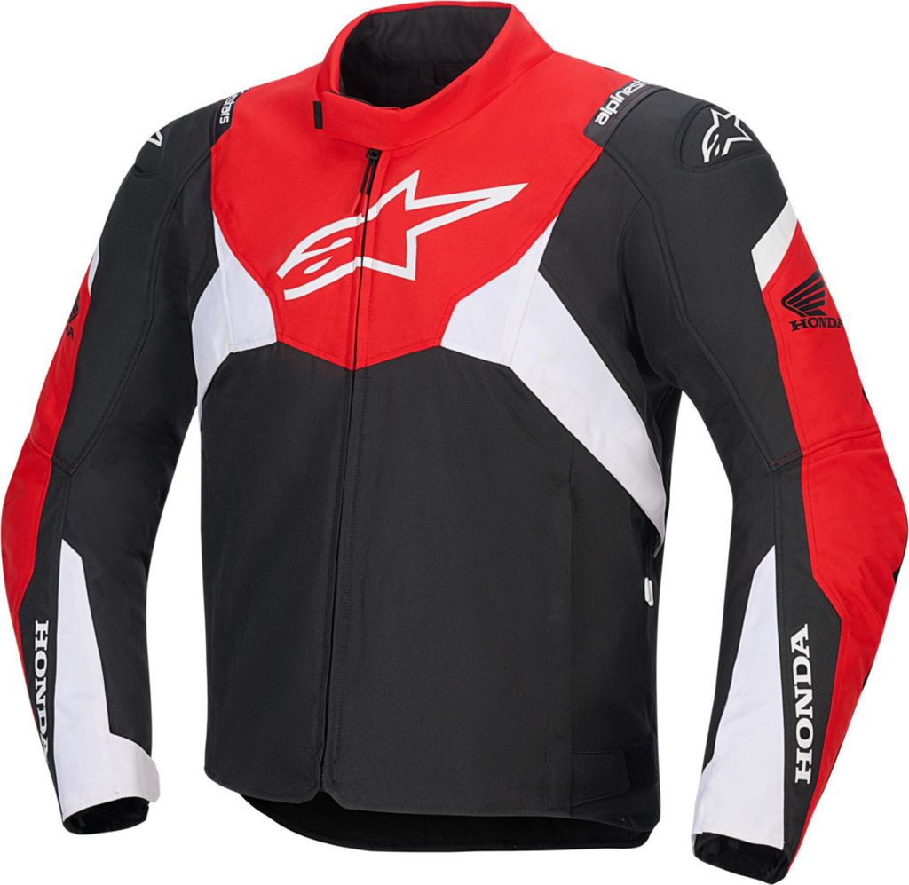 Jacke T-JAWS V4 WATERPROOF HONDA Kollektion, ALPINESTARS (schwarz/rot/weiß, Größe XL)