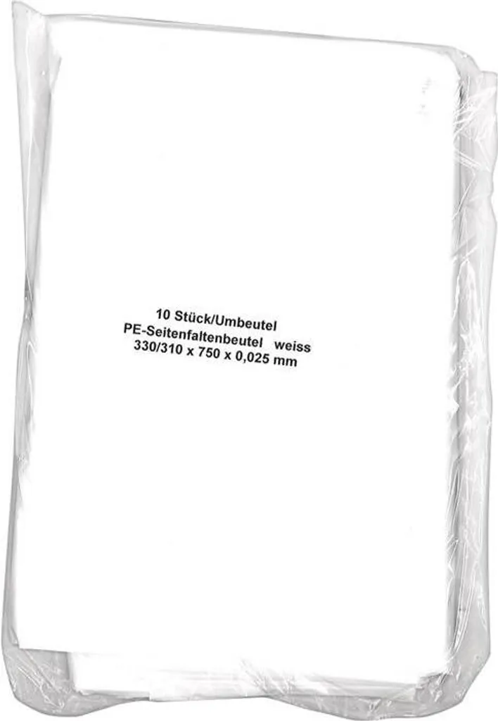 Sac poubelle Becker 60L blanc 25µm 330/310x750mm lot de 10 sacs 49/5001