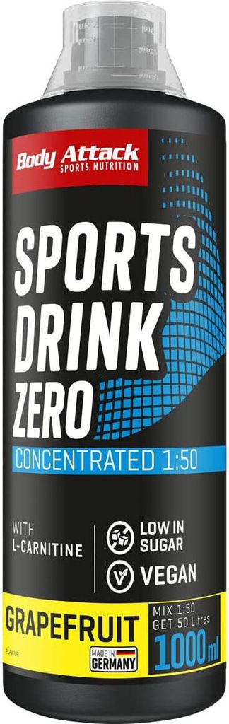 Body Attack Sports Drink Zero 1000ml Grapefruit