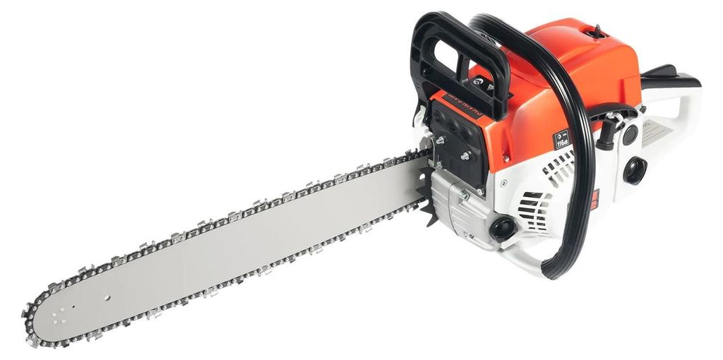 Benzin Kettensäge - Modell 5200 - 52cc 2-Takt Motor - 2,0 kW Leistung - Einzylinder luftgekühlt - Rot Weiß