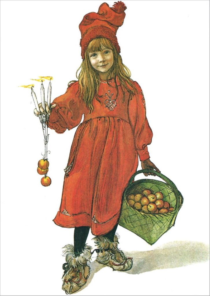Kunstkarte Carl Larsson "Brita als Idun"