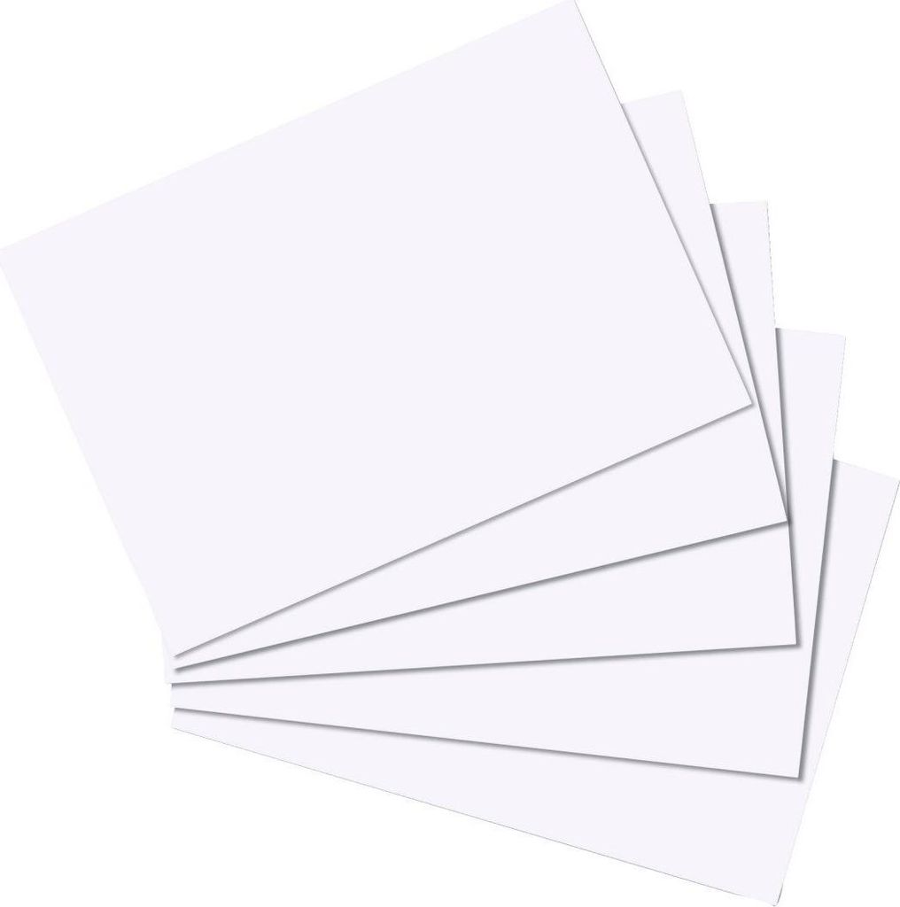 Herlitz Karteikarte A6 blanko weiß            100er Packu Produktbild 