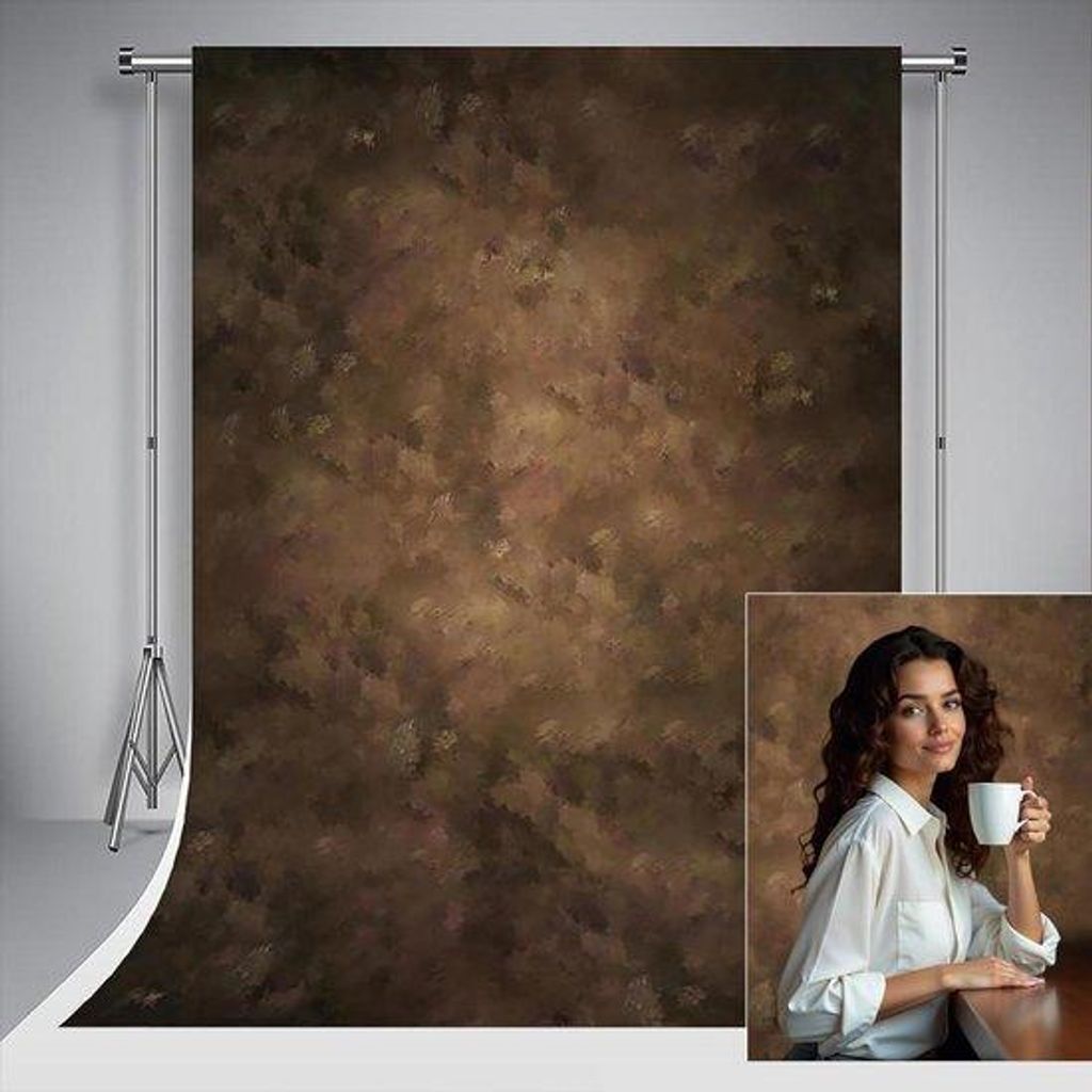 Retro-Braun Fotobackgrund für Neugeborenen-Fotografie-Studio - 1,5 x 2,2 m