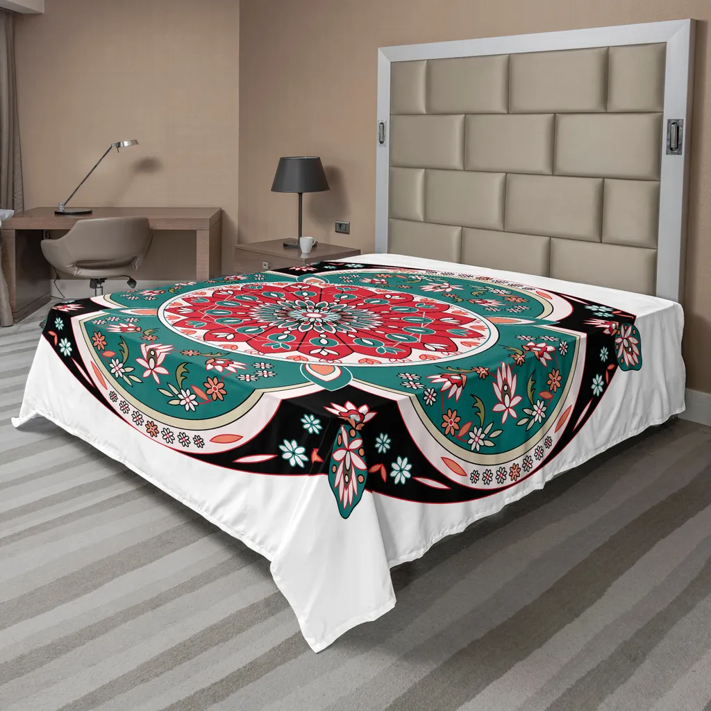 Drap Plat Décoratif Style Ethnique pour Chambre Parentale Spacieuse